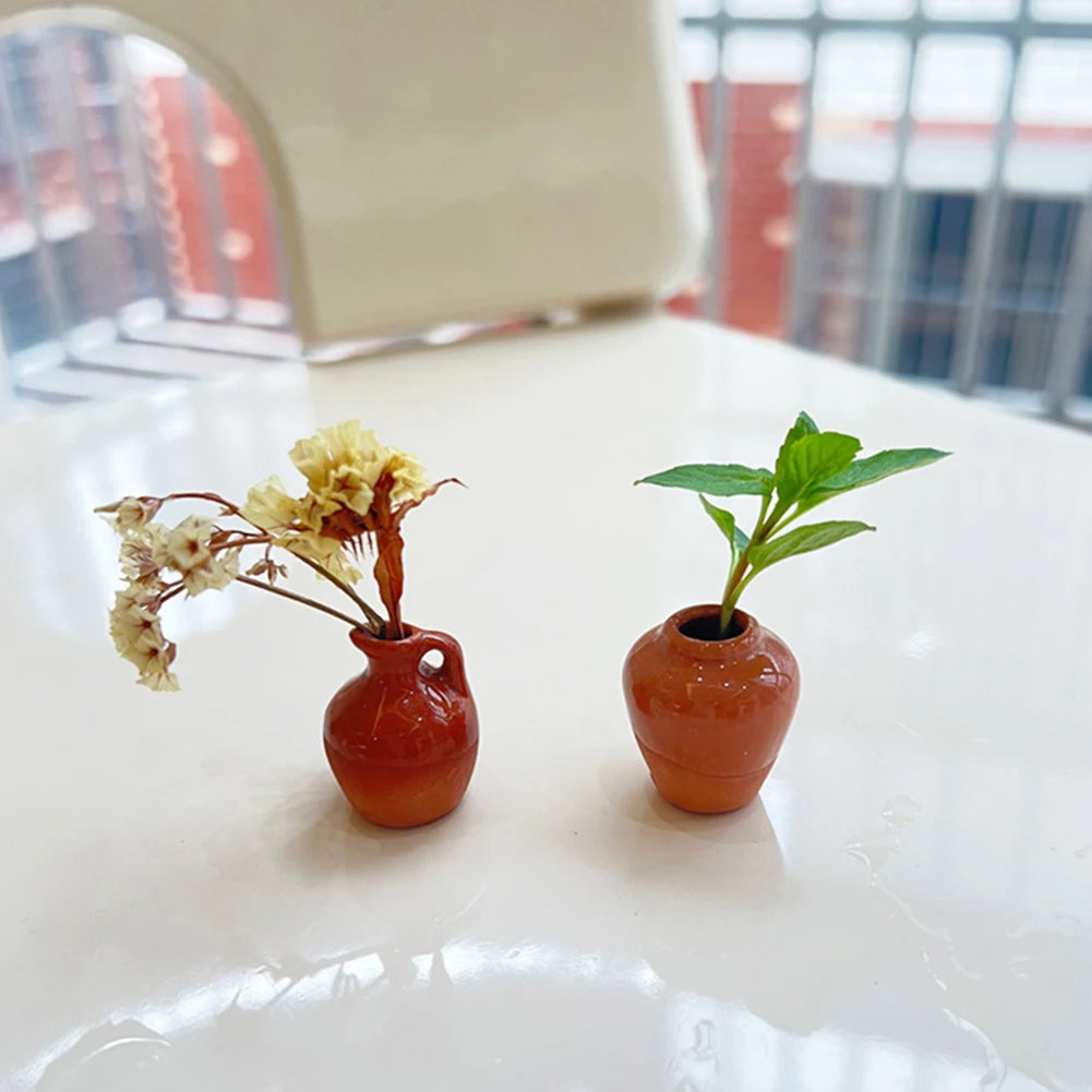 5/6/8pcs Mini Cute Ceramic Fridge Magnets Flowers Pot Refrigerator Magnetic 3D Vase Fridge Sticker For Home Kitchen Decoration