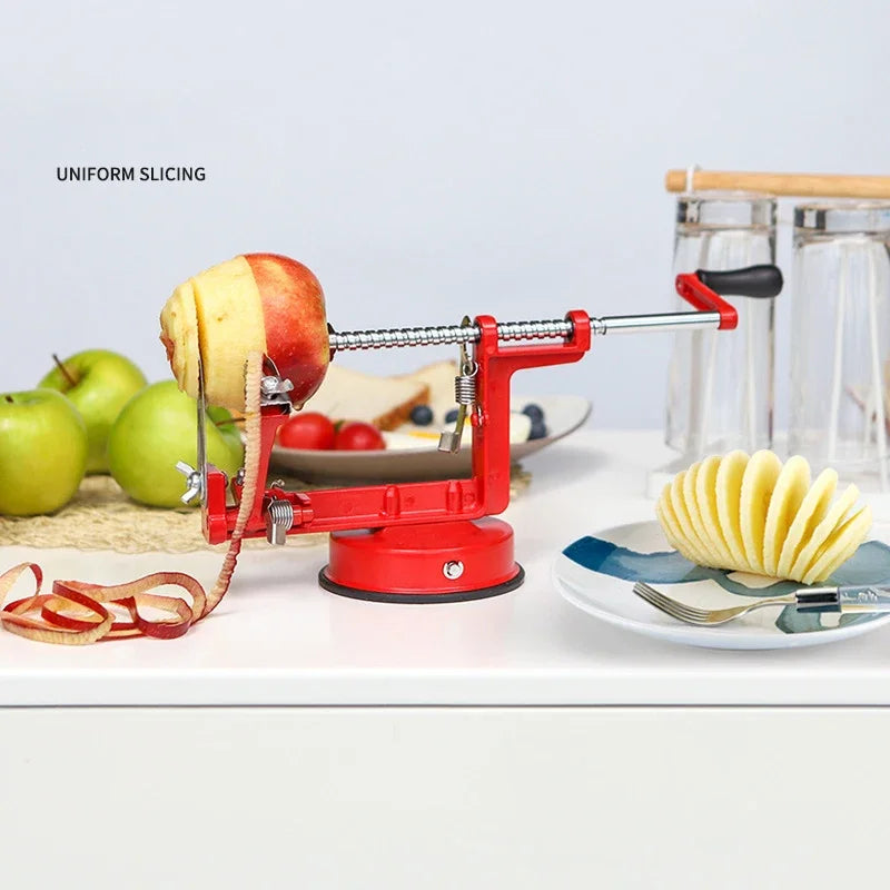 5S Quick Peeler Corer Cutter 3In1 Hand-cranked Fruit Vegetable Peeler Stainless Steel Spiral French Fry Cutter Kitchen Gadgets