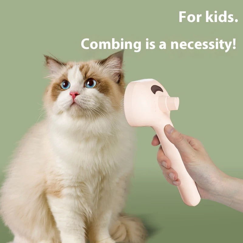 Upgraded Pet Spray Grooming Comb With 20ml Essence Steamy Floating Hair Removal Cleaning Steam Brush For Dogs Cats Accessories
