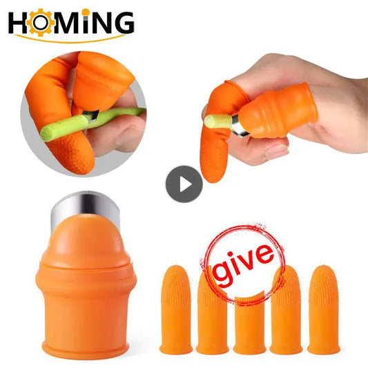 Finger Protector Silicone Thumb Knife Protector Gears Cutting Vegetable Harvesting Knife Pinching Plant Blade Scissors Gloves