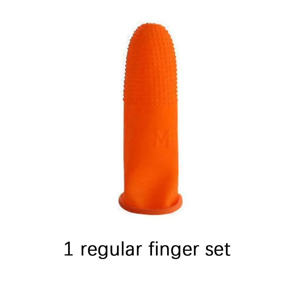 Finger Protector Silicone Thumb Knife Protector Gears Cutting Vegetable Harvesting Knife Pinching Plant Blade Scissors Gloves
