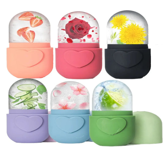 Ice Roller for Face Lifting Contouring Tools Silicone Ice Cube Facial Massage Roller Eye Face Massager Beauty Skin Care Tools
