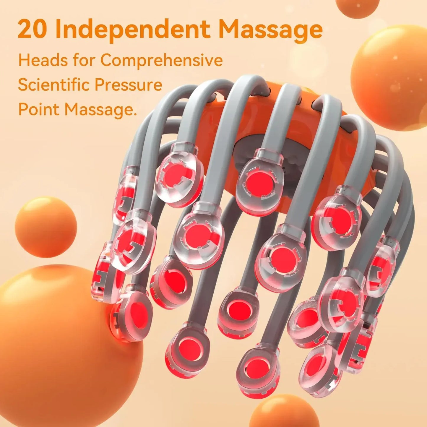 10/20 Massage Heads Scalp Head Massager Red Light Vibrator Octopus Scratcher For Relaxation Stress Migraine