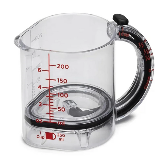 AAAN-Multi-Function 4-In-1 Adjustable Measuring Cup, Space-Saving Design With Seal Base, Easy To Clean No-Waste Solution