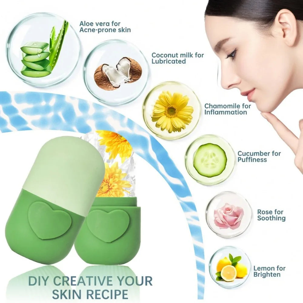 Ice Roller for Face Lifting Contouring Tools Silicone Ice Cube Facial Massage Roller Eye Face Massager Beauty Skin Care Tools