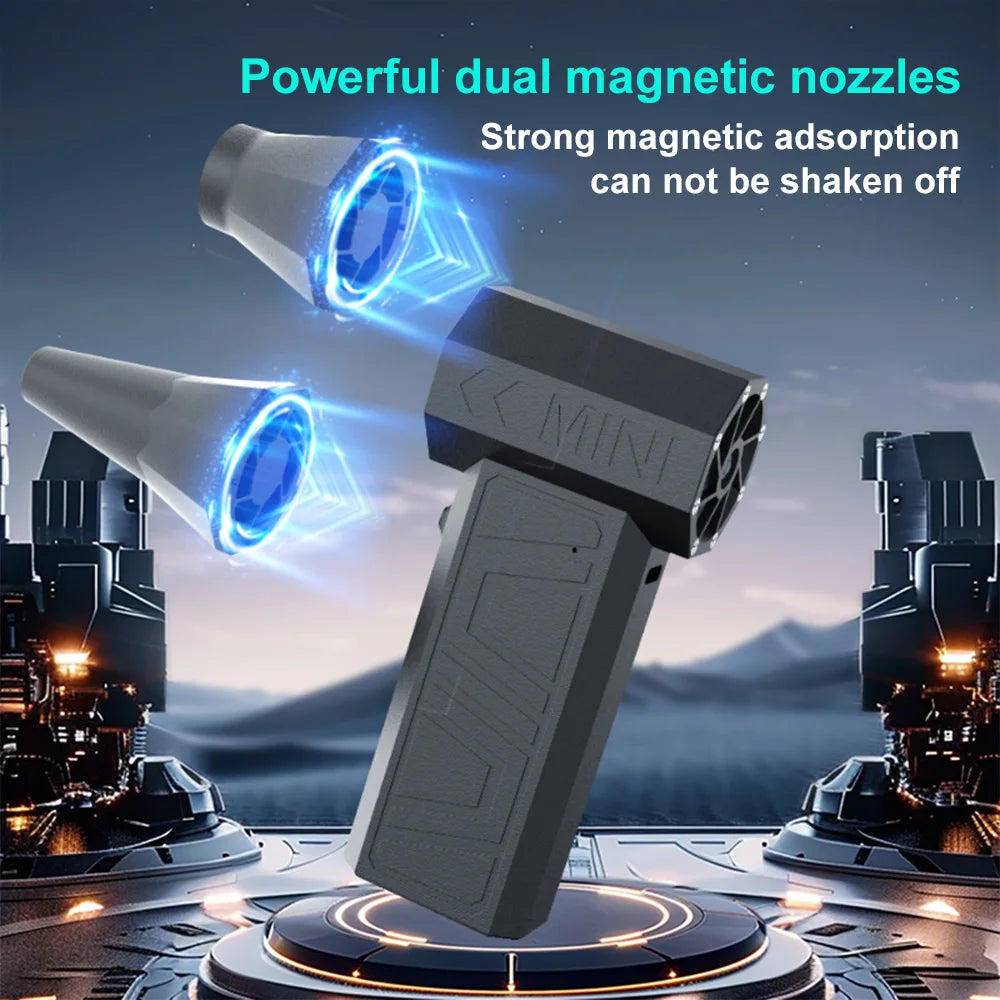 130000RPM High Power Turbofan Violent JetFan Cordless Air Blower Brushless Motor 3 Gear Variable Speed Dust Blower Cleaning Tool
