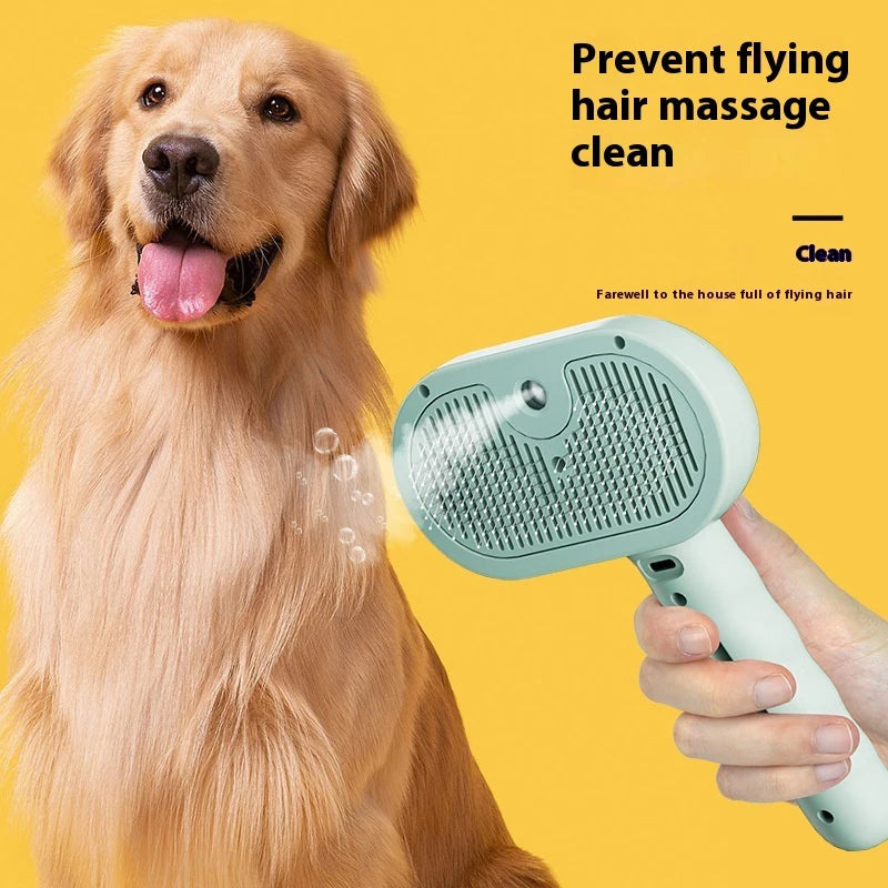 Upgraded Pet Spray Grooming Comb With 20ml Essence Steamy Floating Hair Removal Cleaning Steam Brush For Dogs Cats Accessories