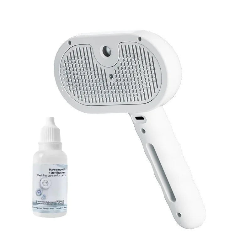 Upgraded Pet Spray Grooming Comb With 20ml Essence Steamy Floating Hair Removal Cleaning Steam Brush For Dogs Cats Accessories