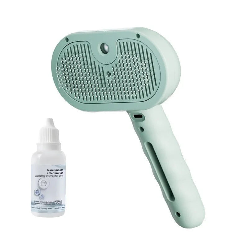 Upgraded Pet Spray Grooming Comb With 20ml Essence Steamy Floating Hair Removal Cleaning Steam Brush For Dogs Cats Accessories