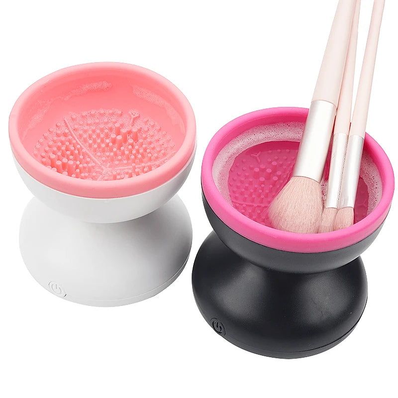 Portable Usb Makeup Brush Cleaner Machine Silicone Electric Cosmetic Brush Clean dryer Tool Automatic Washing Spinner Gadget
