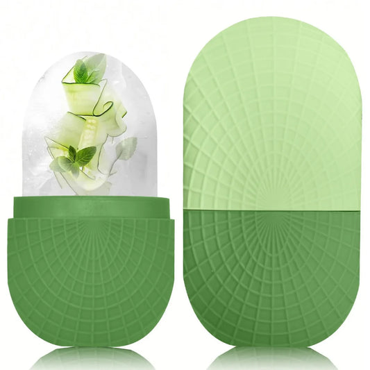 Ice Roller for Face Eyes Silicone Ice Mold Cooling Firming Facial Skin Ice Grid Leak-proof Reusable Massage Facial Care Tool
