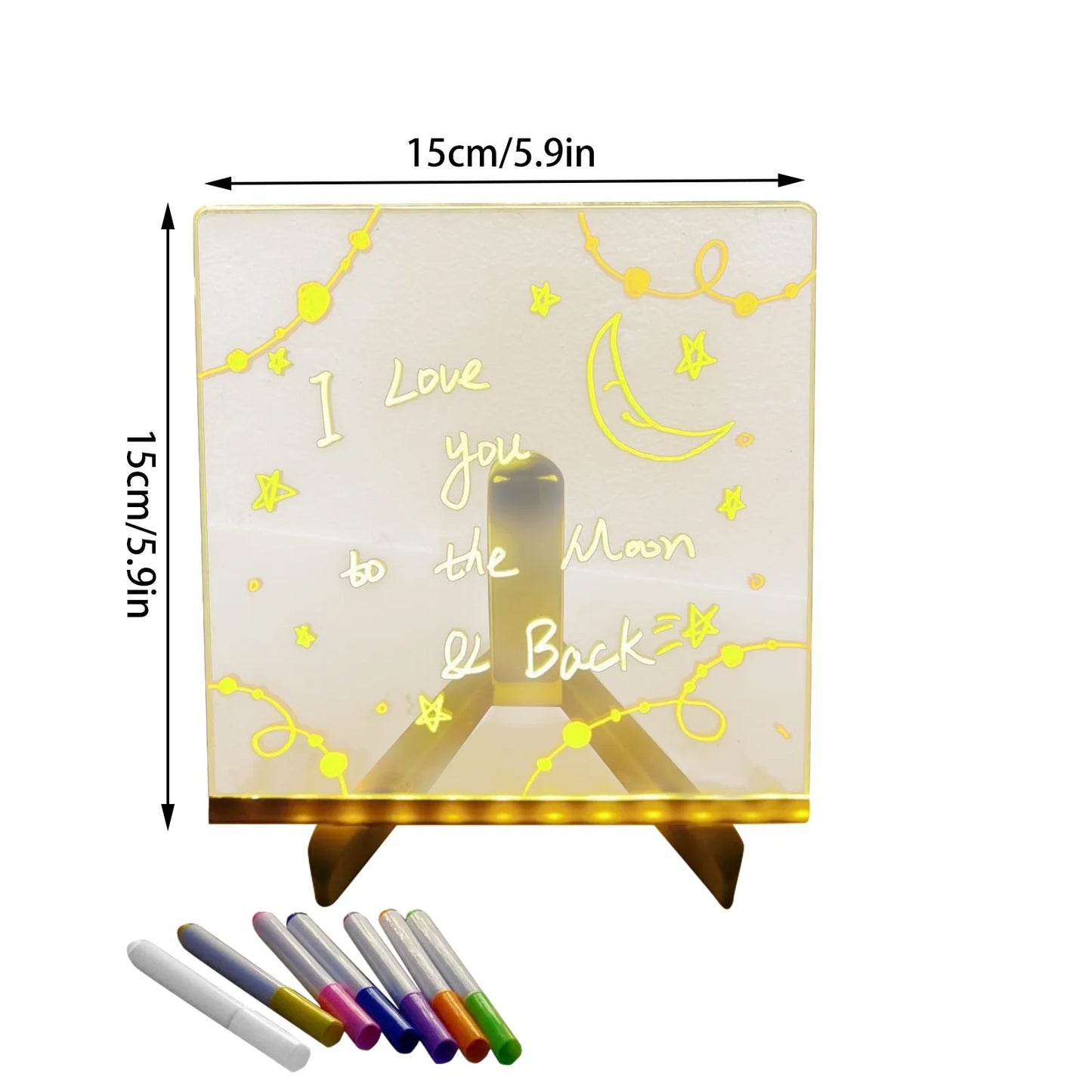 LED Light Up Acrylic Message Board Erasable Children's Painting Drawing Board DIY for Kids Birthday Gifts Bar Advertising Boards