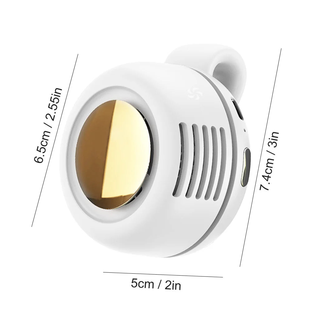 Outdoor Camping Mini Clip Fan Portable Bladeless Electric Fan 900mah Adjustable 3 Speeds Suspended Hanging Waist Neck Waist Fan