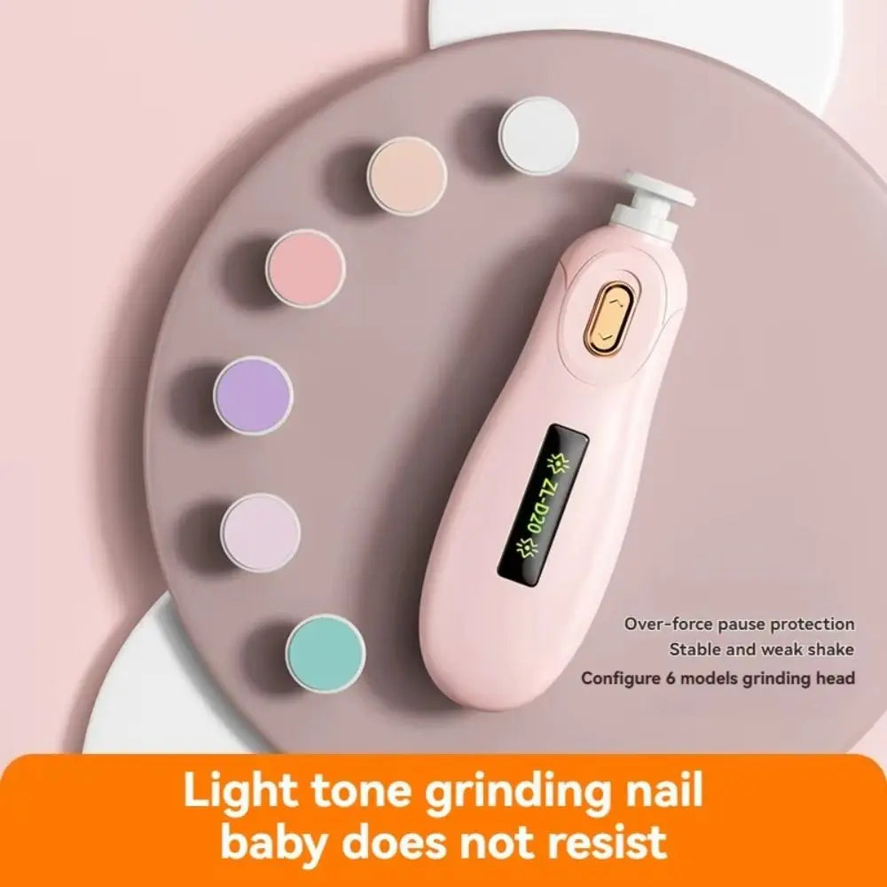 Convenient Electric Baby Nail Trimmer 6 Grinding Heads Child's Baby Nail Grinder Safety Silent Newborn Nail Clippers Infants