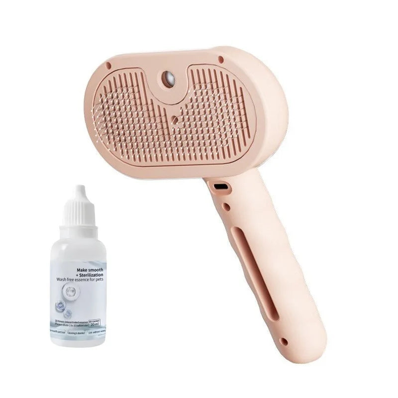 Upgraded Pet Spray Grooming Comb With 20ml Essence Steamy Floating Hair Removal Cleaning Steam Brush For Dogs Cats Accessories