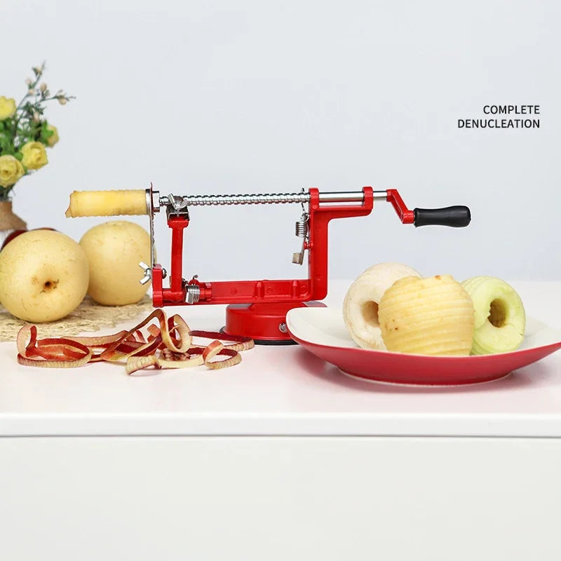 5S Quick Peeler Corer Cutter 3In1 Hand-cranked Fruit Vegetable Peeler Stainless Steel Spiral French Fry Cutter Kitchen Gadgets